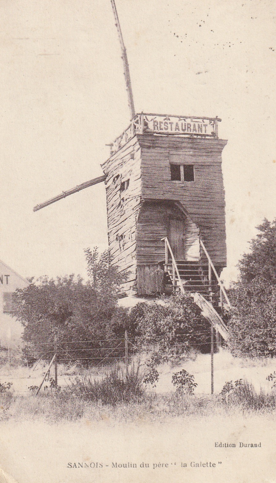 95 SANNOIS. Restaurant Moulin du Père la Galette vers 1915