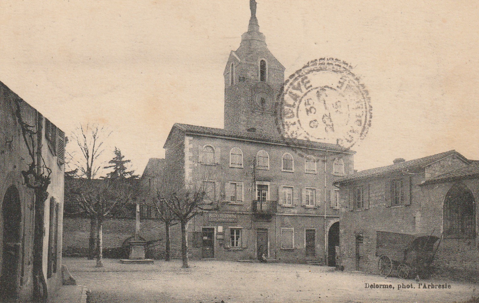 69 CHAZAY D'AZERGUES. La Poste Place de la Platière 1925
