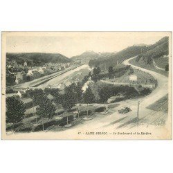 carte postale ancienne 22 SAINT-BRIEUC. Boulevard et Rivière 1926
