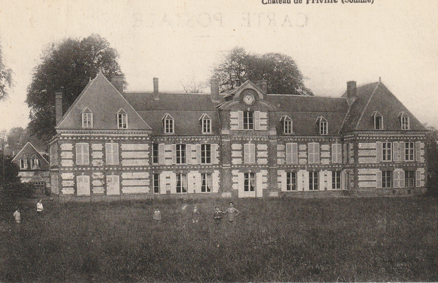 80 ESCARBOTIN. Château de Friville 1935 tampon Maison des Petits