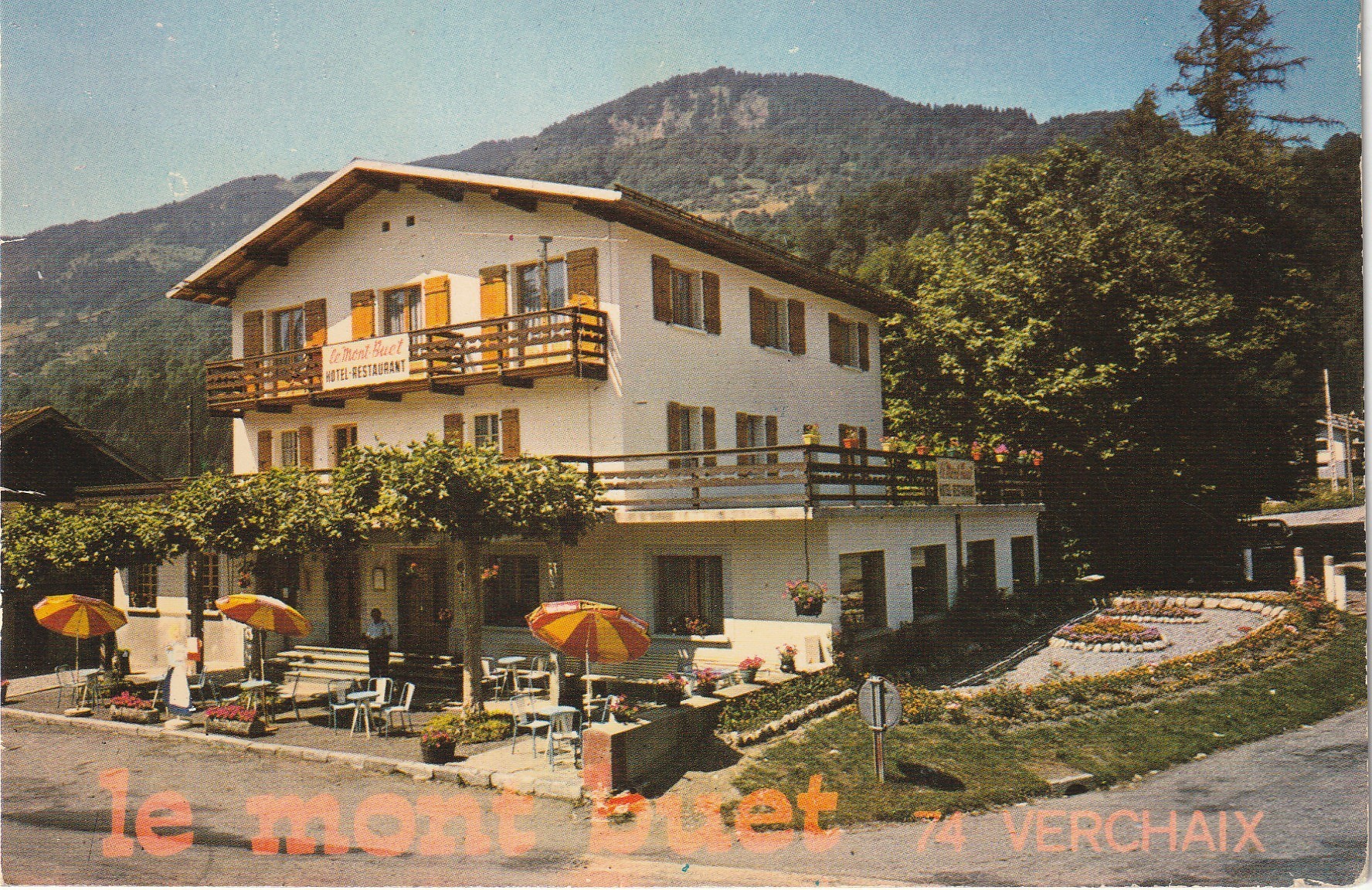 Photo cpsm grand format double dépliant 74 VERCHAIX. Restaurant Le Mont Buet
