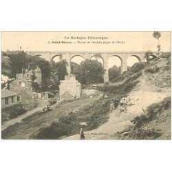 carte postale ancienne 22 SAINT-BRIEUC. Gamins au Viaduc de Gouëdic