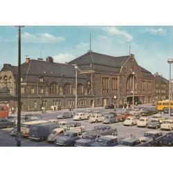 Photo Cpsm grand format Allemagne BIELEFELD. Hauptbahnhof nombreuses voitures