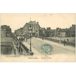 carte postale ancienne 03 MONTLUCON. Le Pont sur le Cher 1907