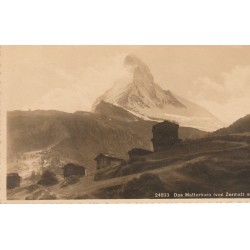 SUISSE. Das Matterhorn von Zermatt aus. vers 1922