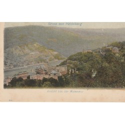 Allemagne HEIDELBERG. Ansicht restaurant von der Molkenkur vers 1900