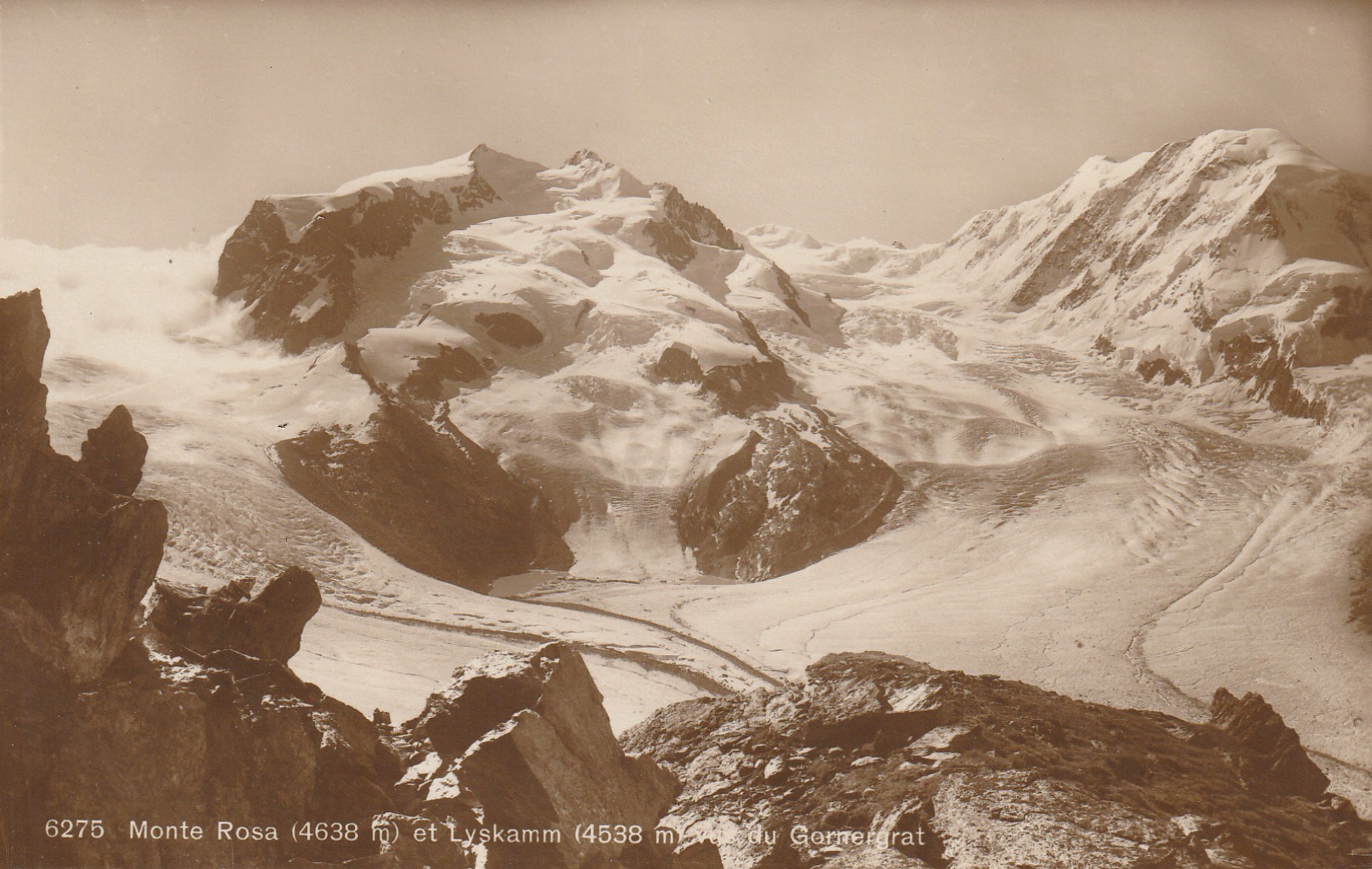 SUISSE Monte Rosa et Lyskamm vu du Gornergrat 1922
