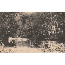 77 LAGNY. Un Coin de Pêche avec barque 1926