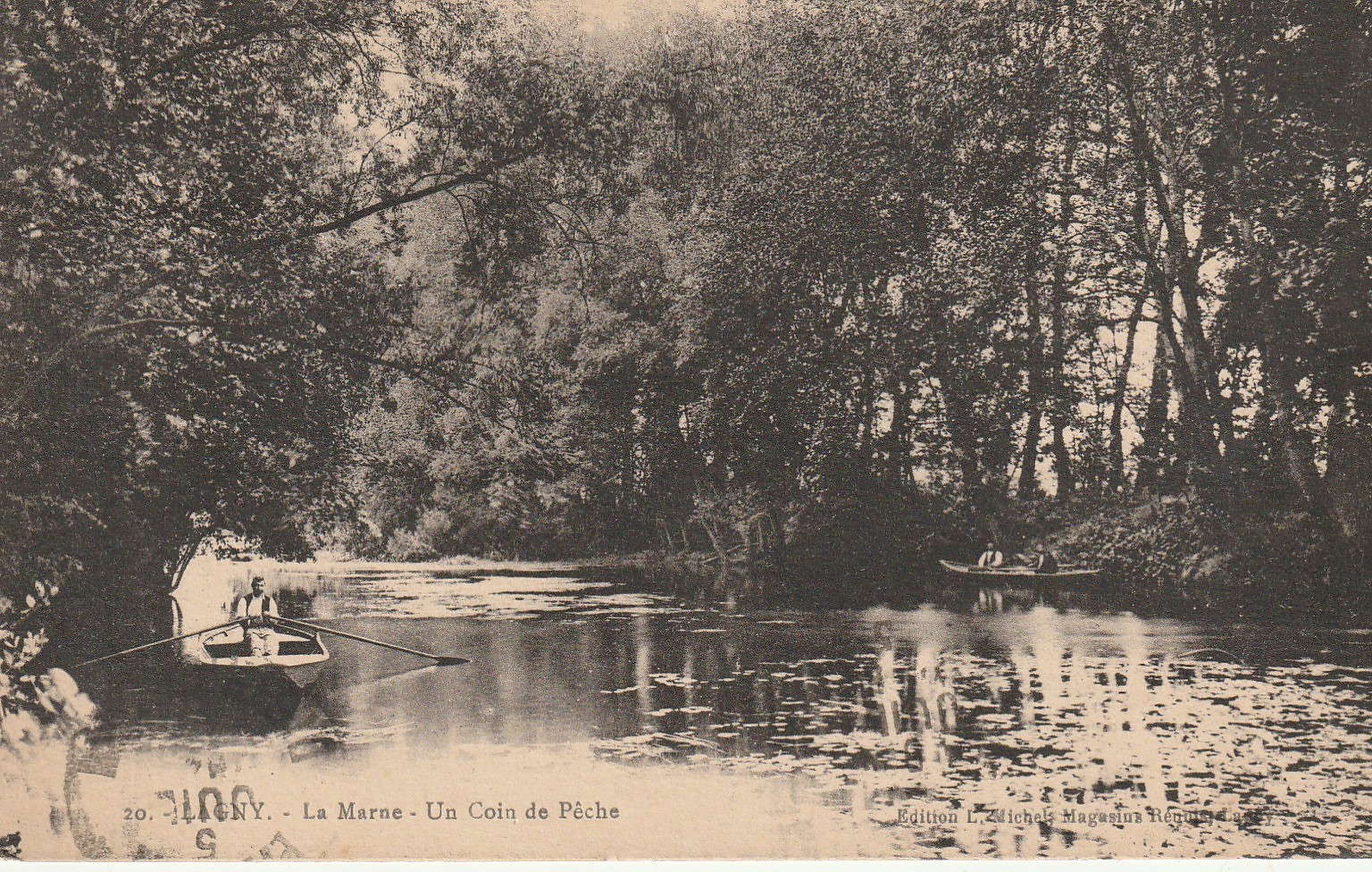 77 LAGNY. Un Coin de Pêche avec barque 1926