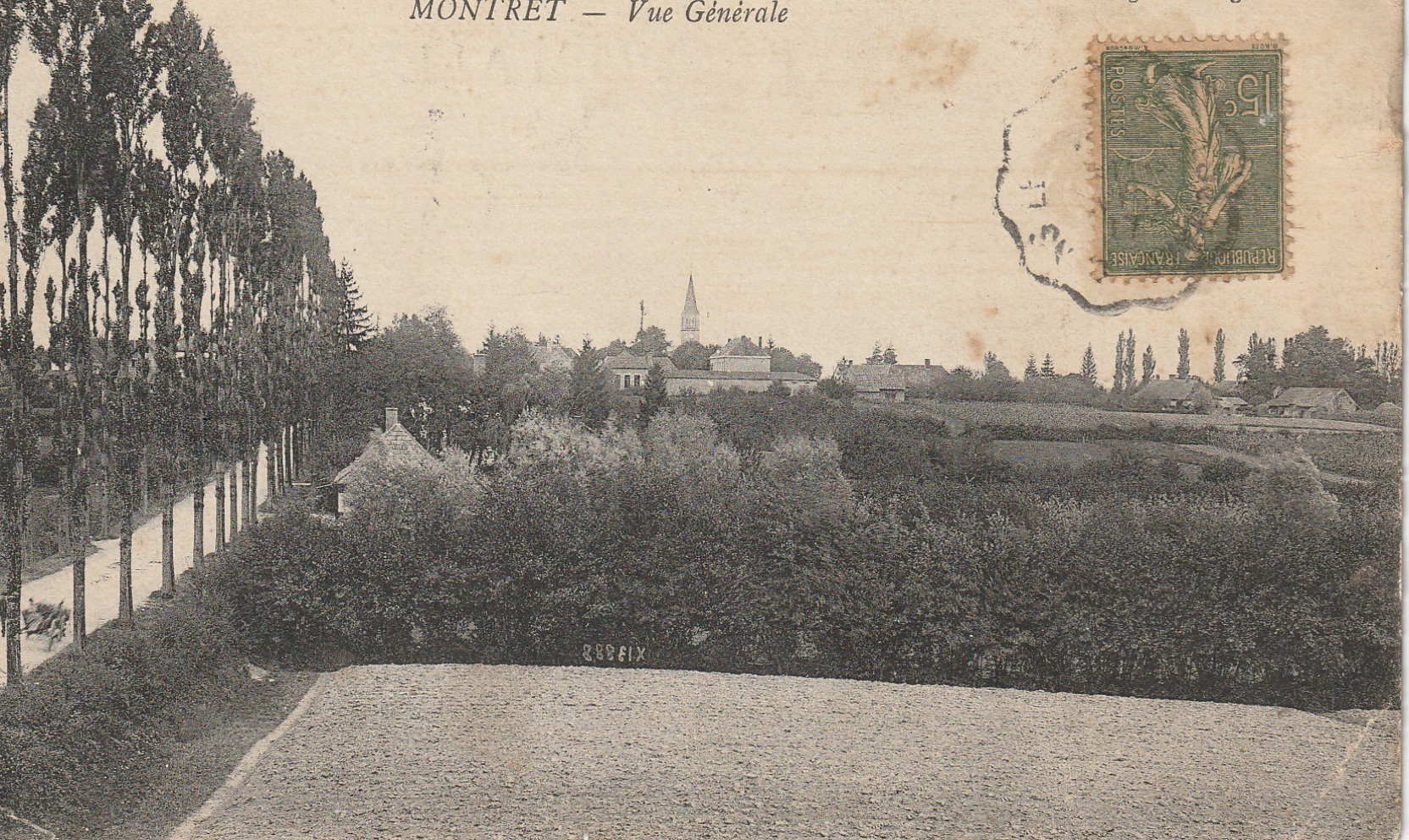 71 MONTRET. Vue générale du Village 1917