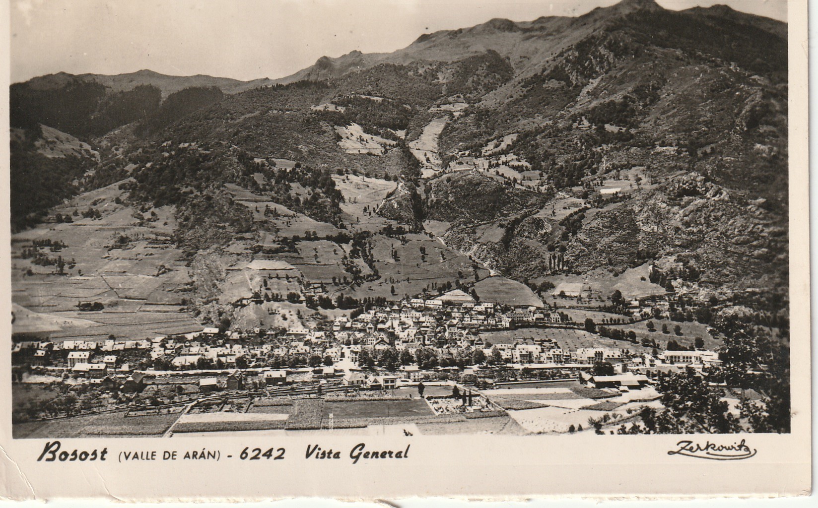 Photo cpa Espagne BOSOST. Vista general 1952