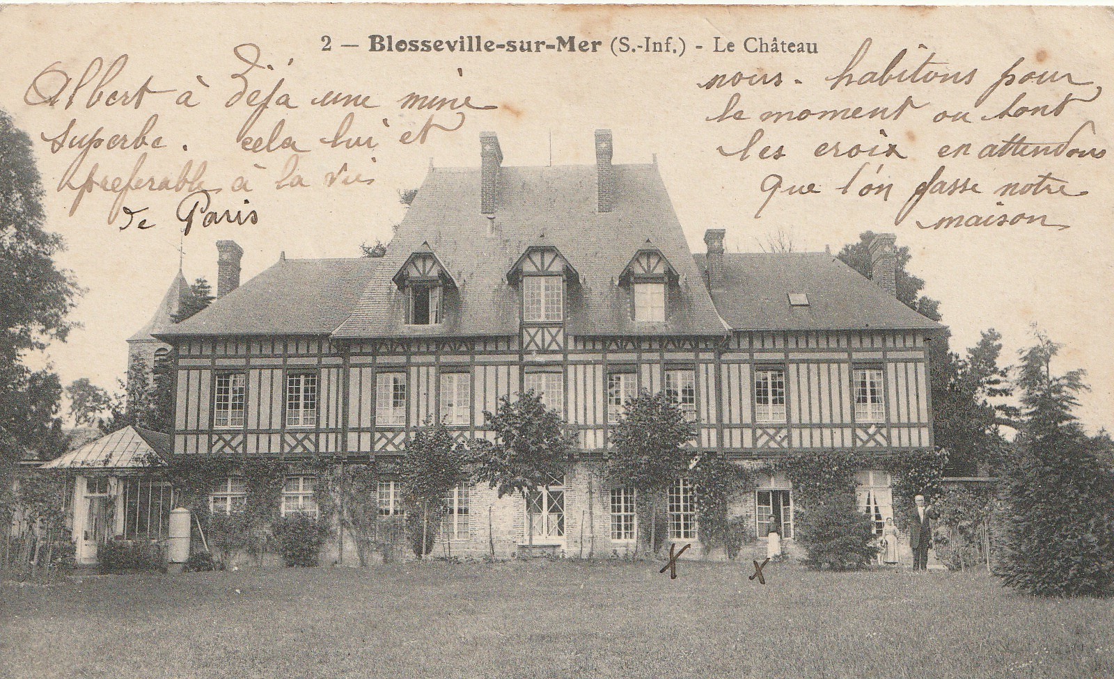 (Al) 76 BLOSSEVILLE-SUR-MER. Le Château petite animation au Parc