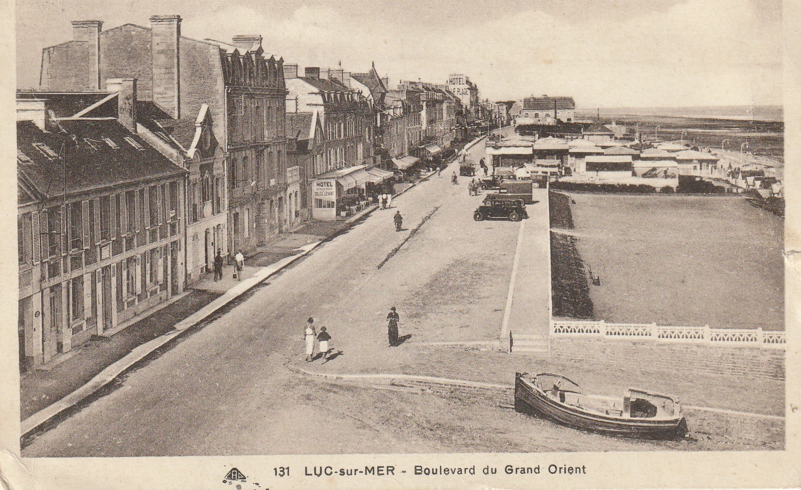 14 LUC-SUR-MER. Hôtel Restaurant "SOLEIL LEVANT" Boulevard du Grand Orient 1937