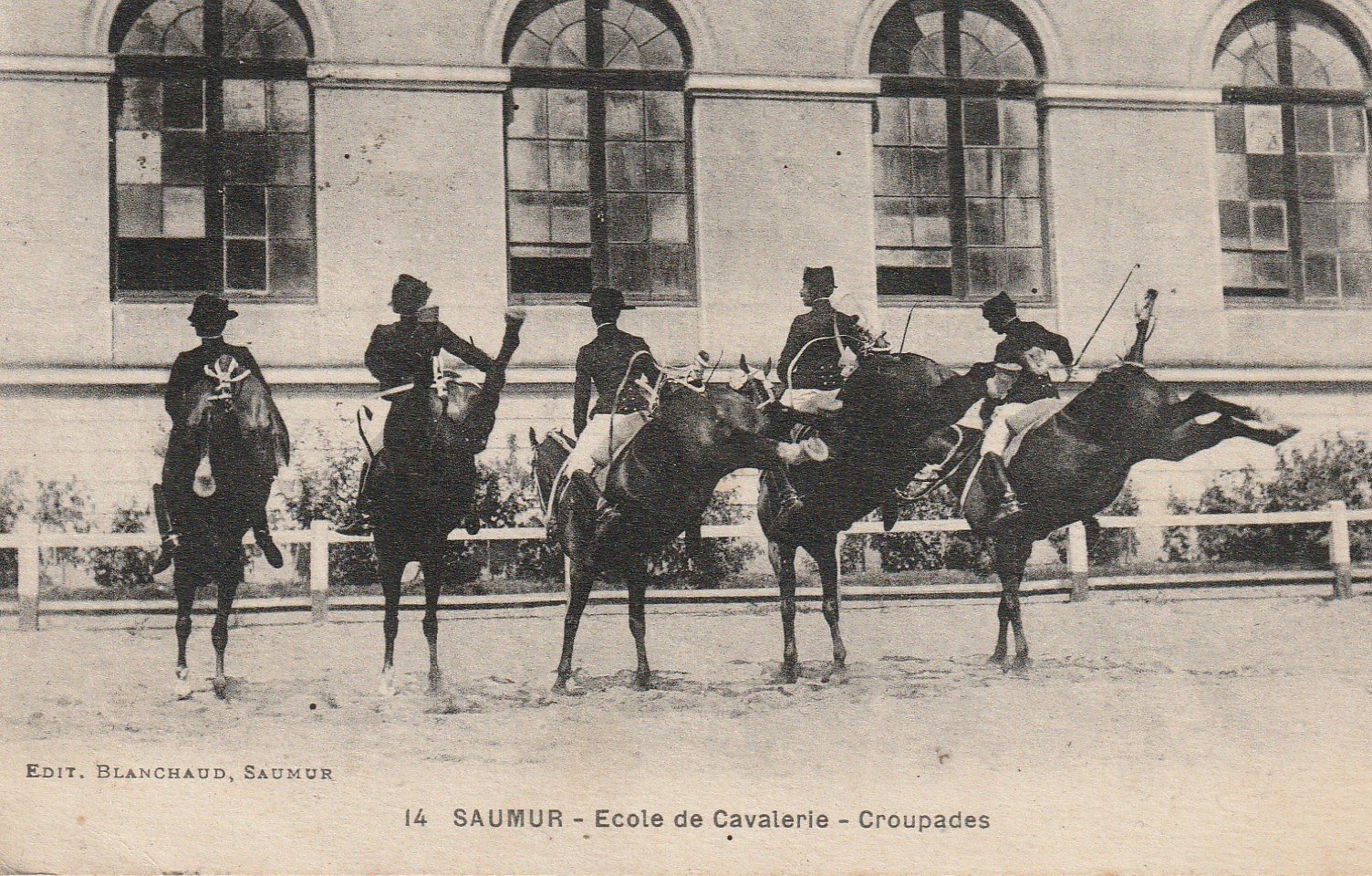 49 SAUMUR. Croupades Ecole de Cavalerie 1927