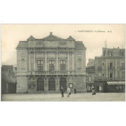 carte postale ancienne 22 SAINT-BRIEUC. Le Théâtre et Café de l'Univers avec Restaurant du Théâtre