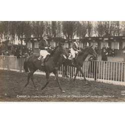 Photo cpa Sports HIPPISME Courses Hippodrome Paris. ZARIBA par Stern & GRILLEMONT par Garnier