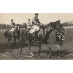 Photo cpa Sports HIPPISME Courses Hippodrome Paris. Cheval KEROR et son Jockey