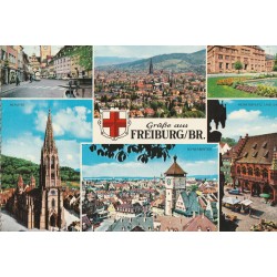 Photo Cpsm grand format Allemagne FREIBURG. Gr¨sse aus multivues