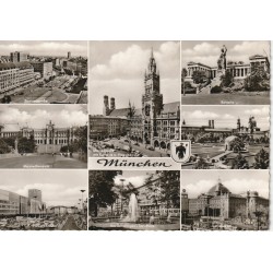 Photo Cpsm grand format Allemagne MÜNCHEN multivues