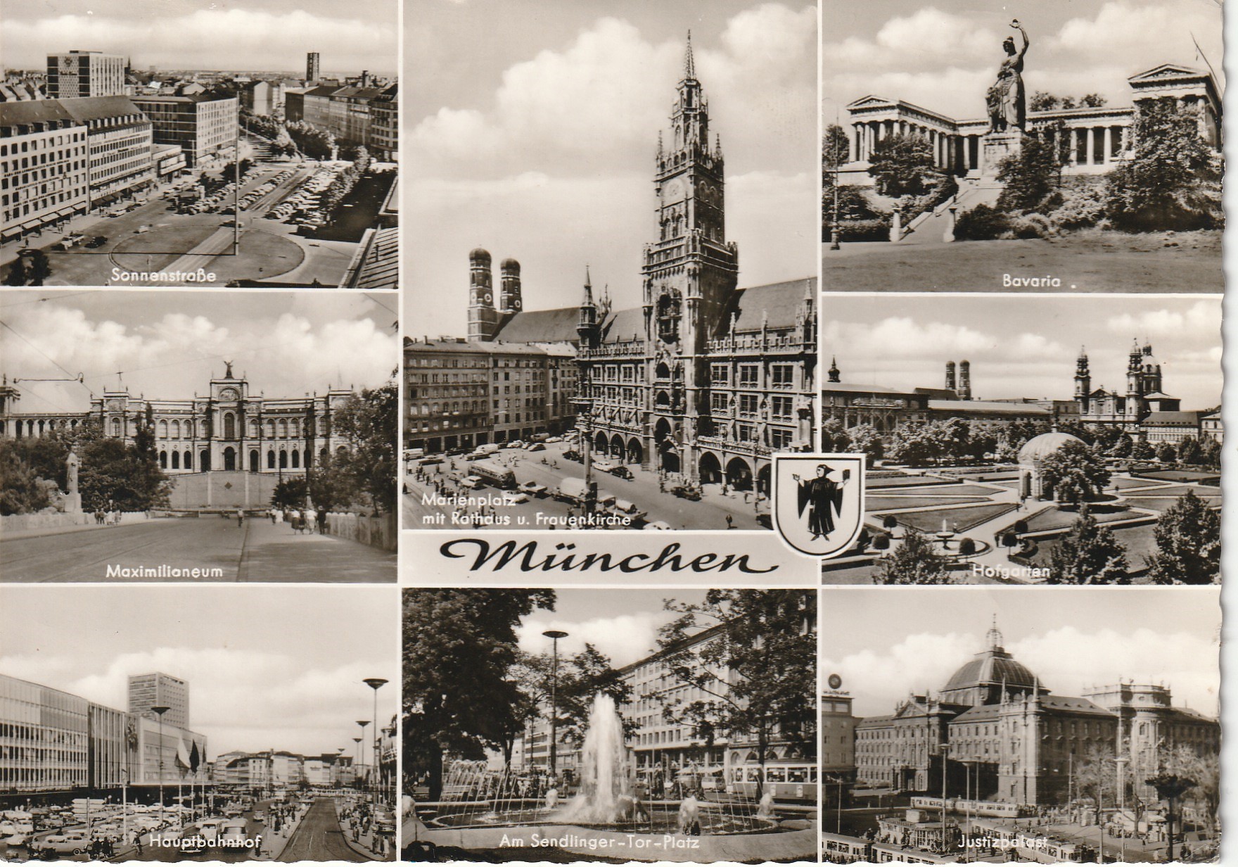 Photo Cpsm grand format Allemagne MÜNCHEN multivues