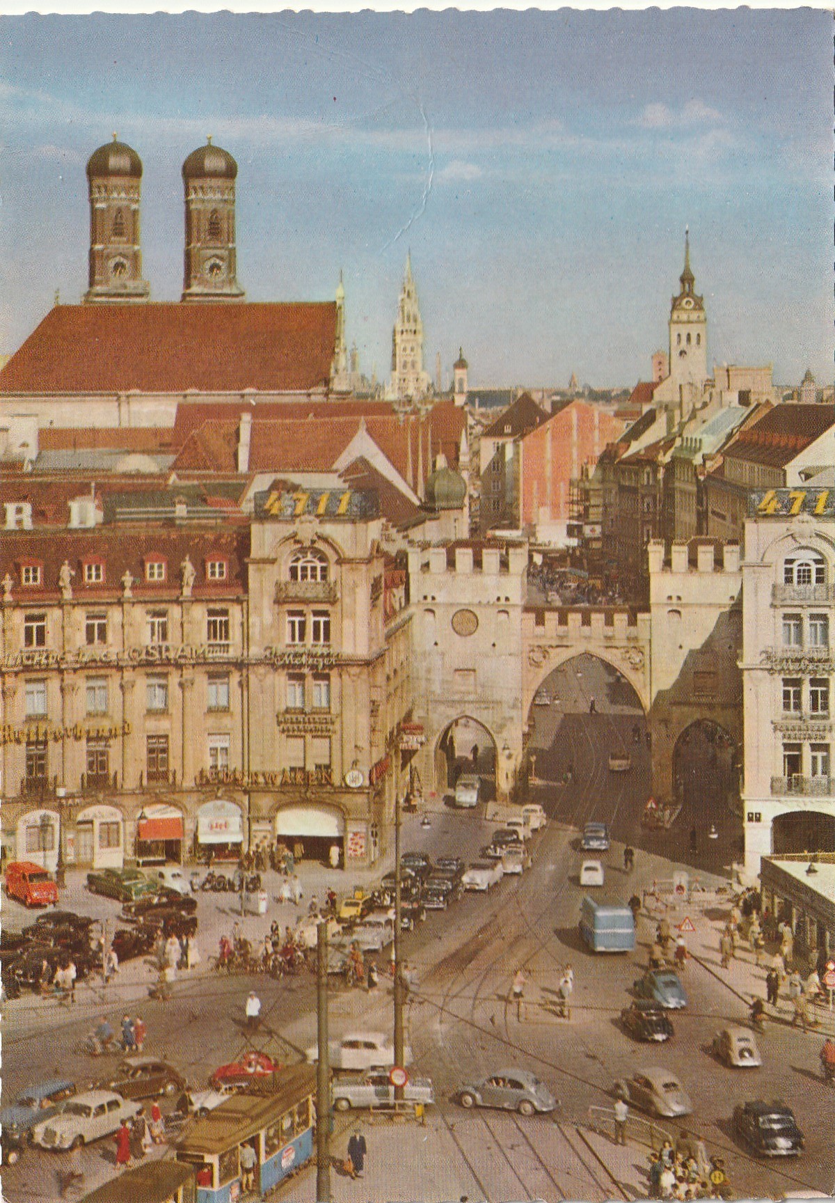 Photo Cpsm grand format Allemagne MÜNCHEN Karlstor
