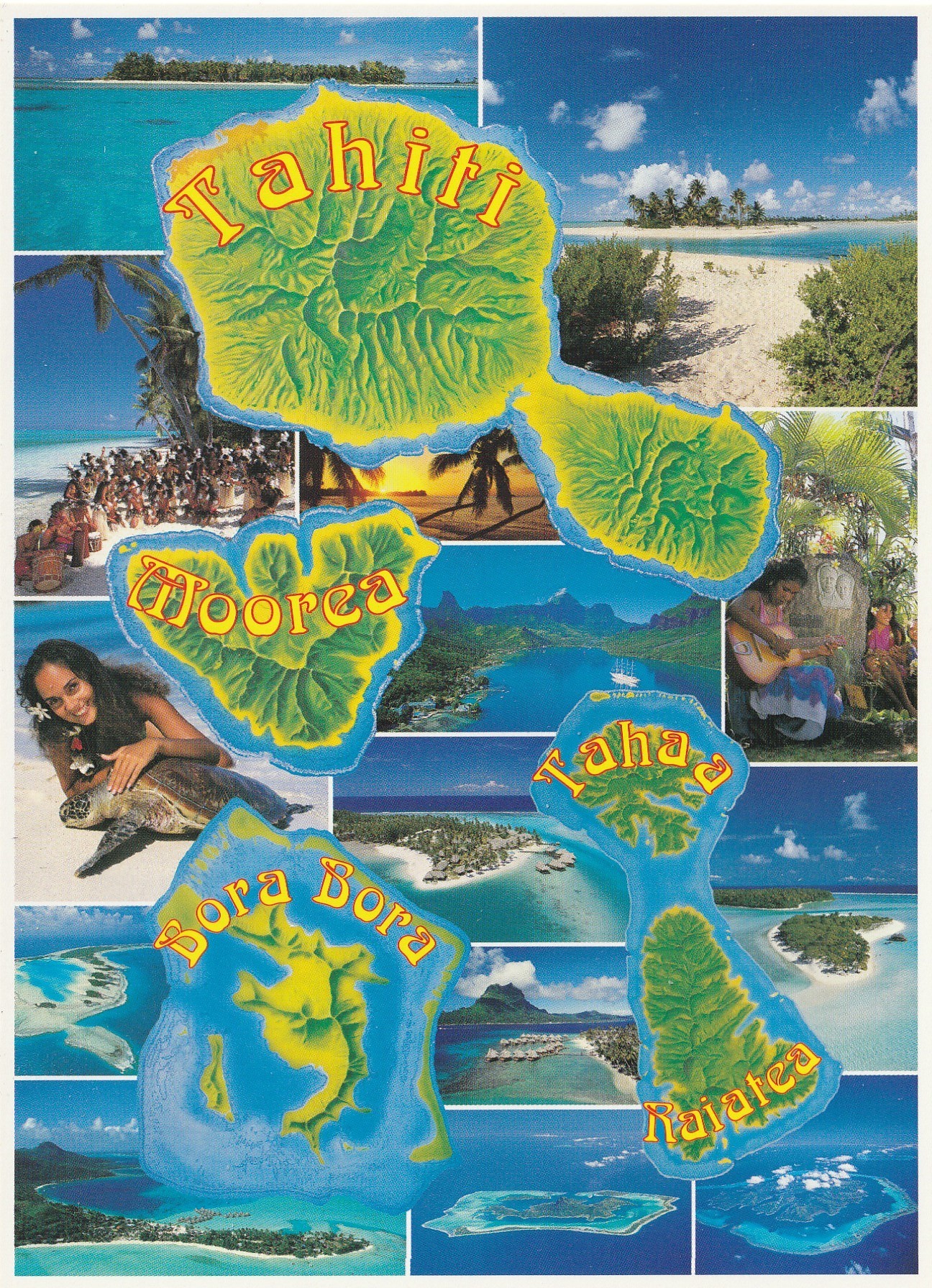 Photo Cpsm grand format TAHITI & MOOREA ses ïles