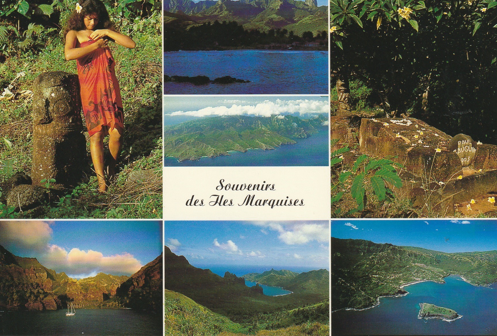 Photo Cpsm grand format ILES MARQUISES. La Baie des Vierges Fathueva