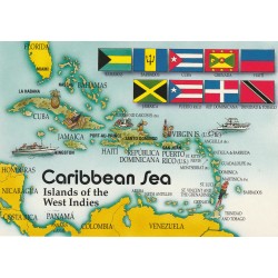 Photo Cpsm grand format CARIBBEAN SEA Islands of the West Indies