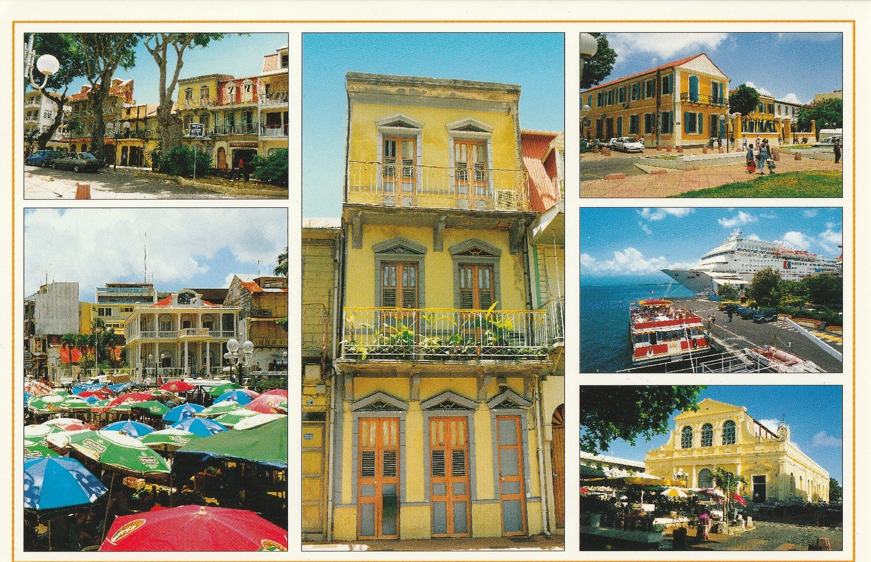 3 x Photo cpsm grand format GUADELOUPE Pointe-à-Pitre, Cascade des écrevisses et Îlet Caret