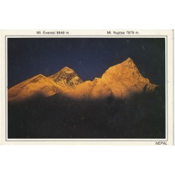 2 x Photo cpsm grand format NEPAL. Everest & Moon Rise over Machhapuchhre