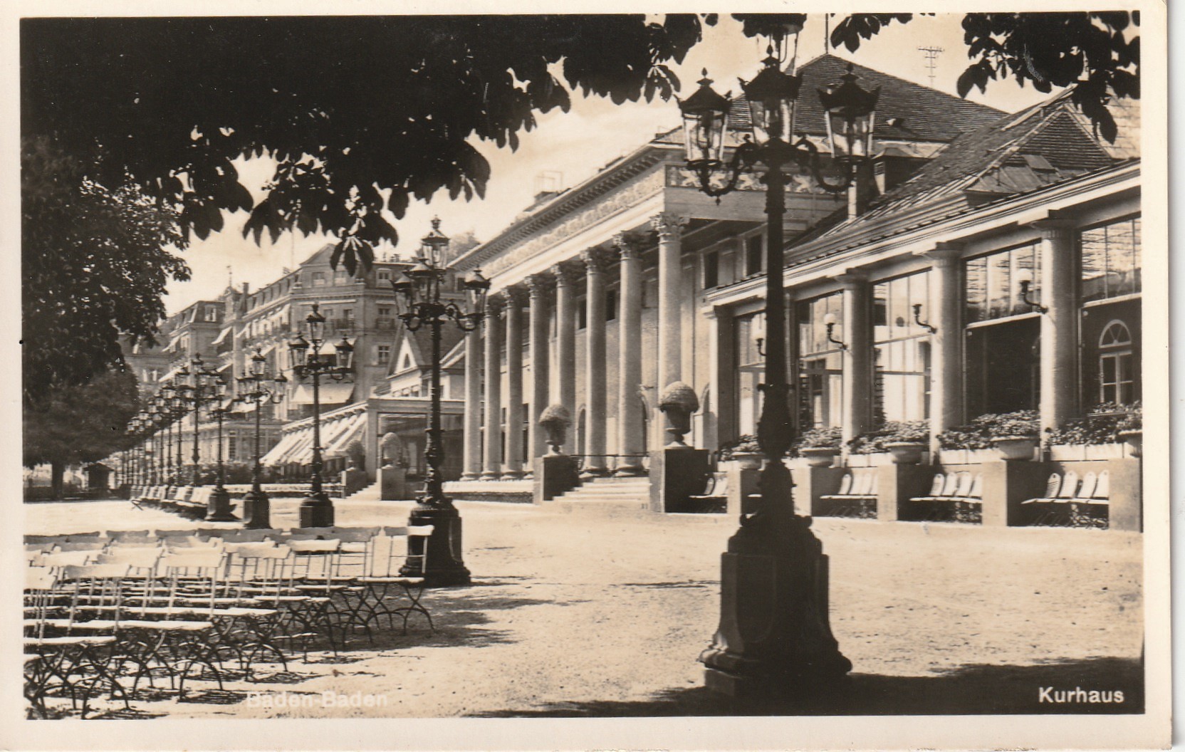 2 x Photo cpsm petit format Allemagne BADEN-BADEN. Kurhaus