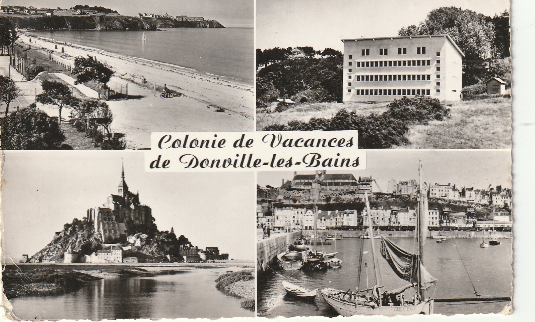 3 x Photo cpsm petit format 50 DONVILLE-LES-BAINS. Colonie de Vacances CAROLLES-ENDEVILLE & SAINT-PAIR-SUR-MER