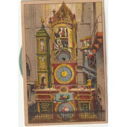 Carte à système tournant 67 STRASBOURG. Horloge astronomique de la Cathédrale avec roulette latérale...