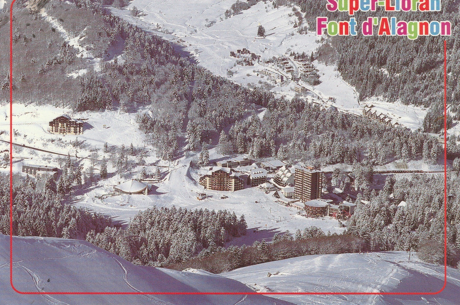 3 x Photo cpsm grand format 15 SUPER-LIORAN. Front Alagnon et Station de ski