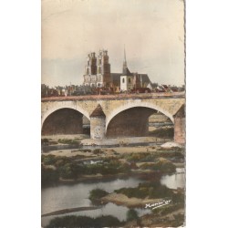 2 x Photo cpsm petit format 45 ORLEANS et OLIVET. Pont Georges V 1961 et le Loiret