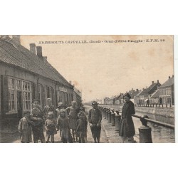 59 ARMSBOUTS CAPPELLE. Grand Mille Brugghe carte rare et bien animée...