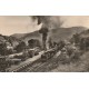 Photo cpsm petit format 48 VILLEFORT. Train avec locomotive à vapeur en Gare