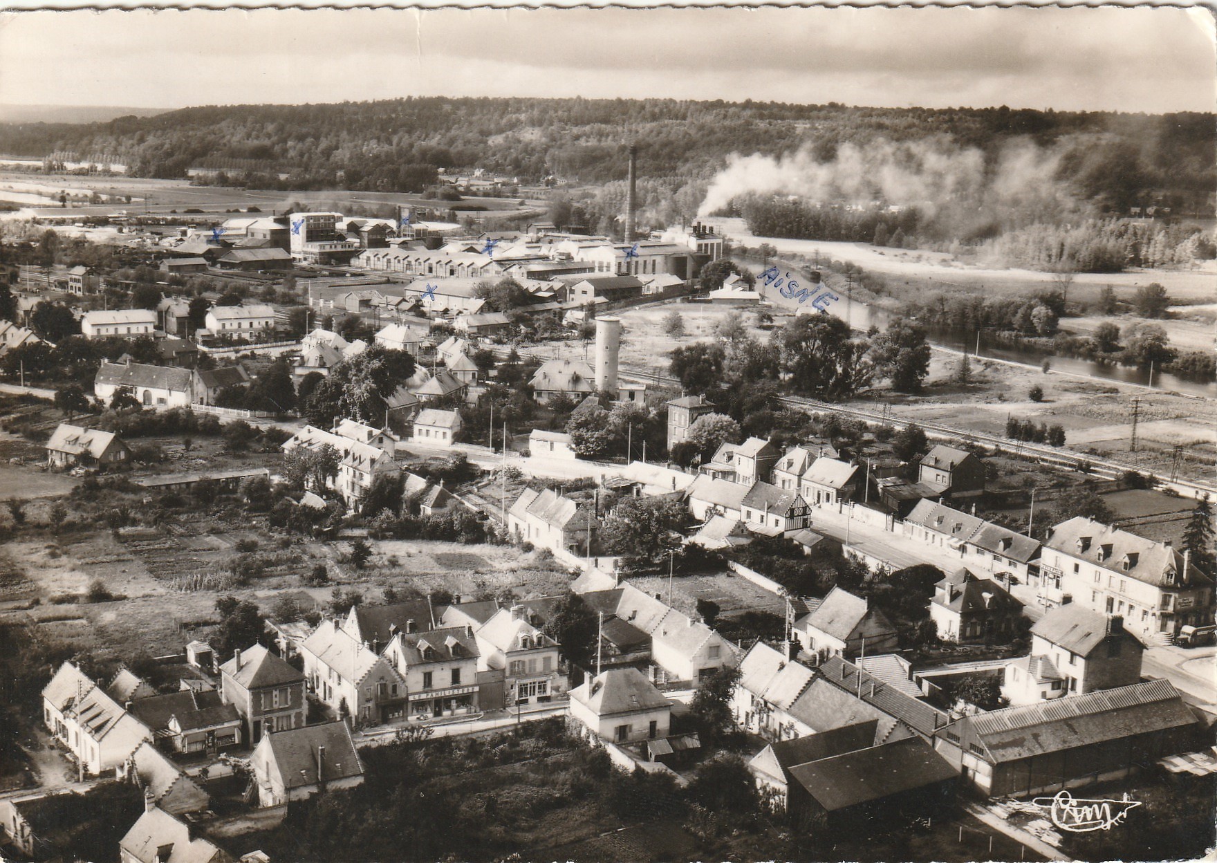 Photo Cpsm grand format 60 LA MOTTE. Vue aérienne 1959