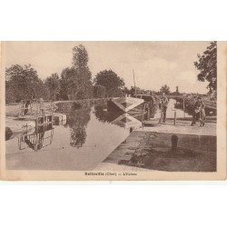 61 BELLEVILLE. L'arrivée de la péniche "Bourgogne" devant l'Ecluse 1934