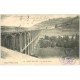 carte postale ancienne 22 SAINT-BRIEUC. Train sur Pont de Souzin. Tampons Militaires 1915