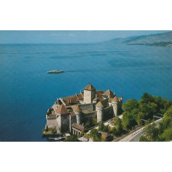 2 x Photo cpsm petit format SUISSE Le Château de Chillon et les Dents du Midi