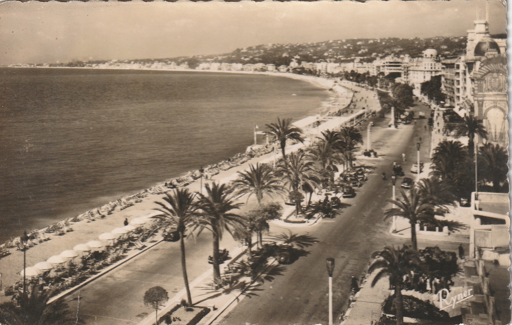 2 x Photo cpsm petit format 06 NICE. Promenade des Anglais1955-62