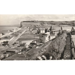 Photo cpsm petit format 76 POURVILLE. Falaises de Dieppe 1958