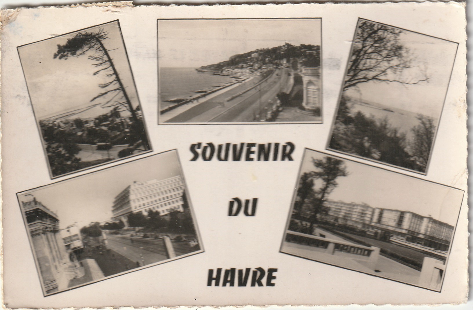 Photo cpsm petit format 76 LE HAVRE Le Port 1954