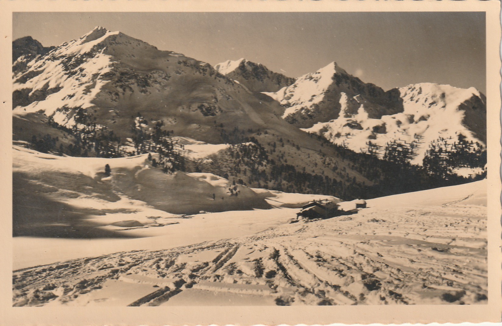 Photo cpsm petit format AUTRICHE Hochalpiner Wintersportplalz Kühtai Längental Tirol