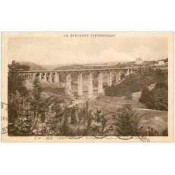 carte postale ancienne 22 SAINT-BRIEUC. Viaduc de Toupin 1935