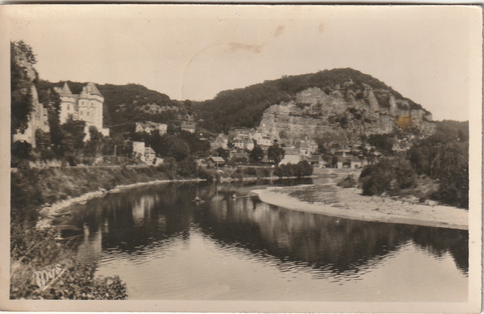 Photo cpsm petit format 24 LAROQUE-GAGEAC. Château de la Malatrie 1953
