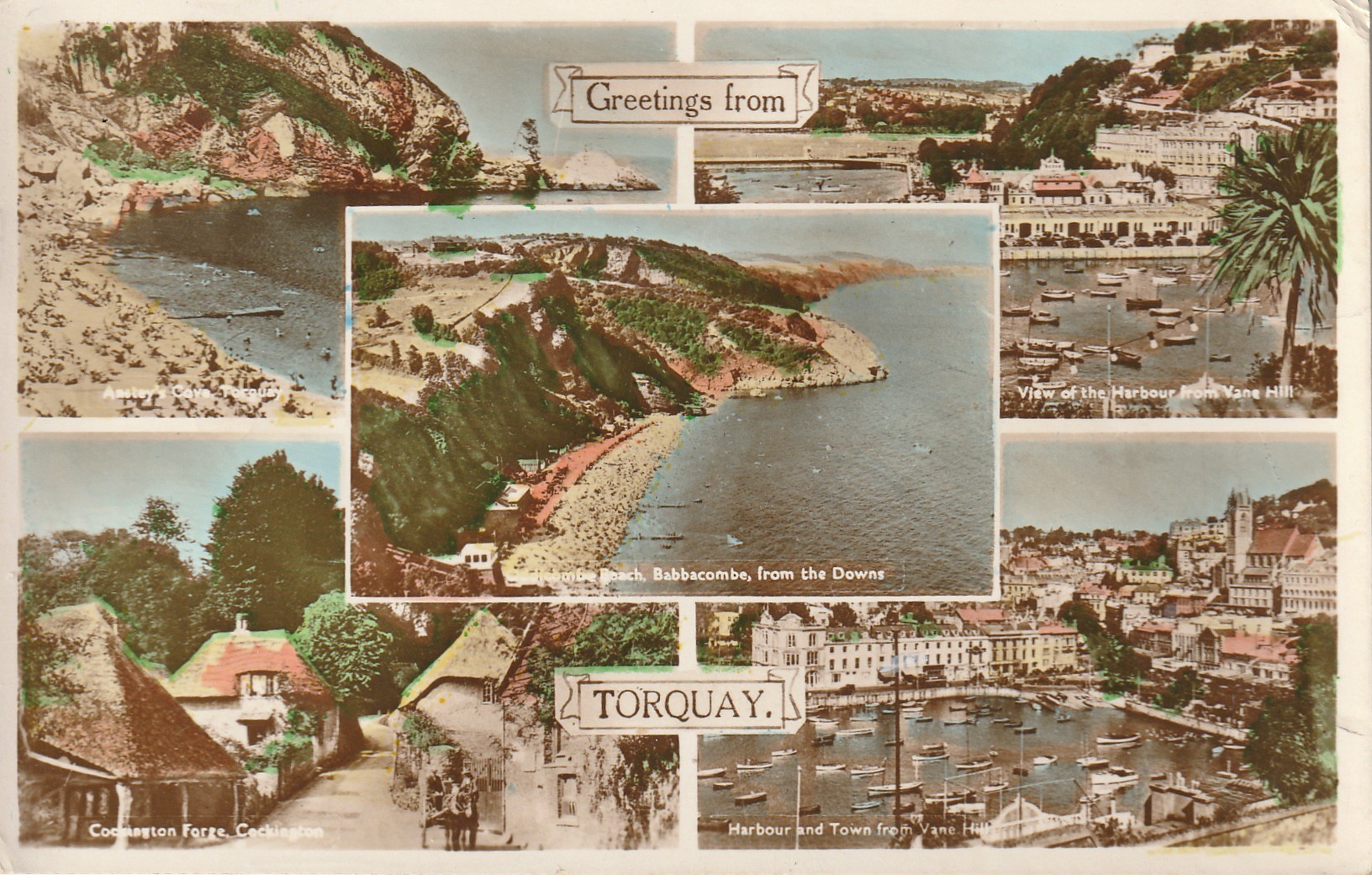 Photo cpsm petit format Angleterre TORQUAY 1957