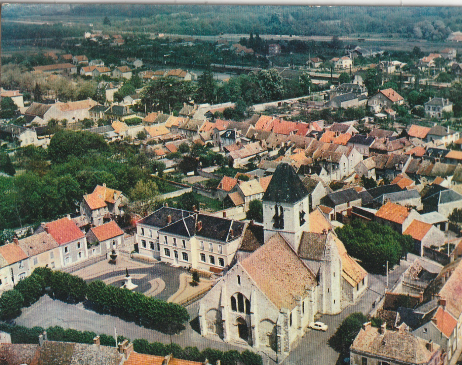 Photo cpsm grand format 91 ETRECHY. Vue aérienne