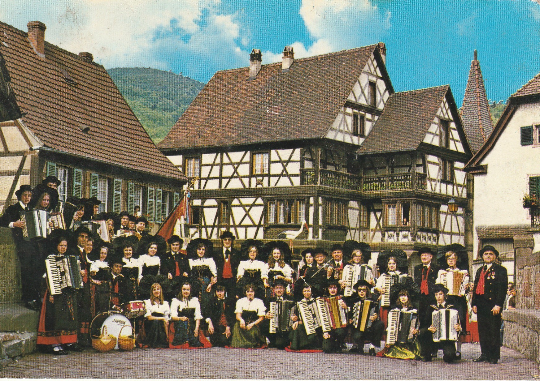 Photo cpsm grand format 68 KAYSERSBERG. Echo du Château folklore d'Alsace